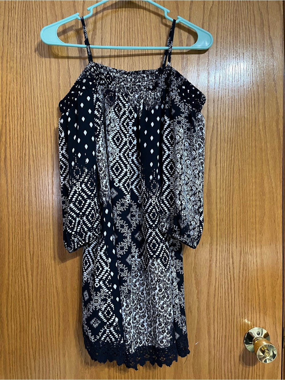 Cold Shoulder Printed Dress